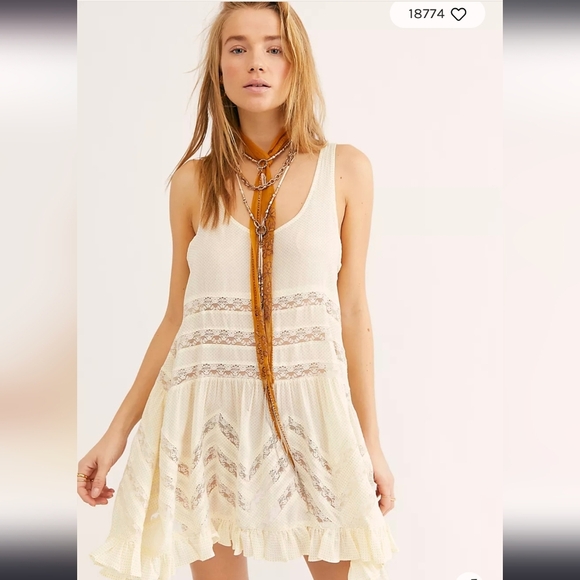 Free People Voile + Lace Trapeze Slip Dress - Picture 1 of 13